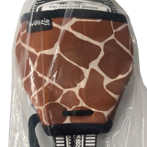 WOOZIE wine Coozie NEW brown print Woozie‎ - Picture 3 of 5